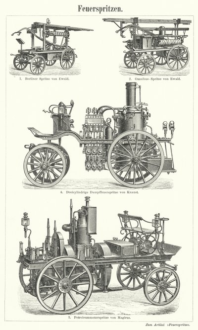 Motores de incêndio (gravura) de German School