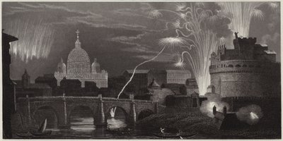Fogos de artifício em Roma, Itália de German School