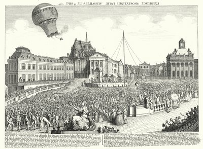 Vôo do balão dos Irmãos Montgolfier em Versalhes de German School