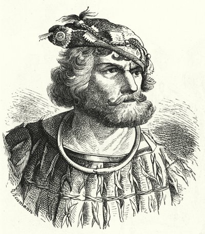 Florian Geyer, nobre alemão e cavaleiro que foi um dos comandantes das forças camponesas na Guerra dos Camponeses Alemães (gravura) de German School