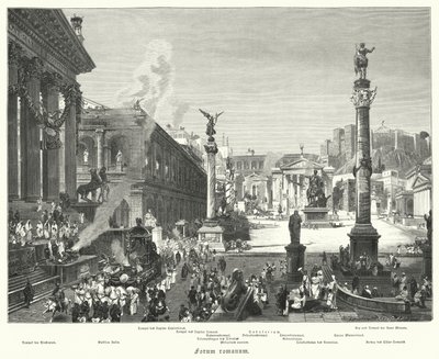 Forum Romanum, Roma antiga (gravura) de German School