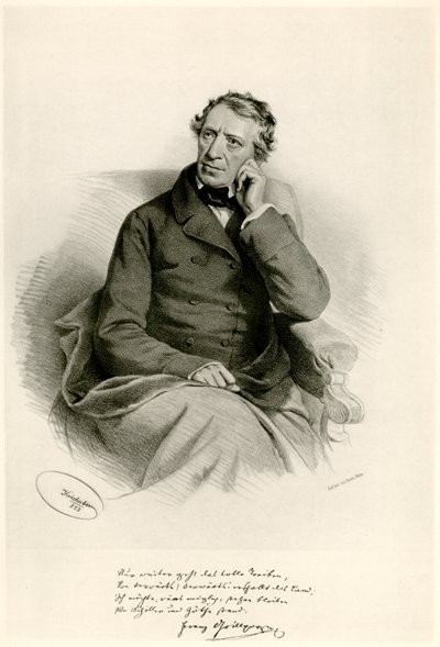 Franz Grillparzer, 1884-90 (fototipo) de German School