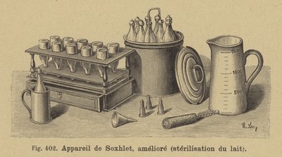 Franz von Soxhlets melhorou o aparelho de esterilização do leite de German School