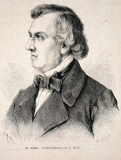 Frederic Chopin (1810-49) 1870 (gravura) de German School