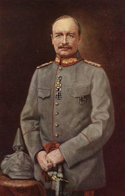 Frederico Augusto III, último rei da Saxónia (litografia a cores) de German School