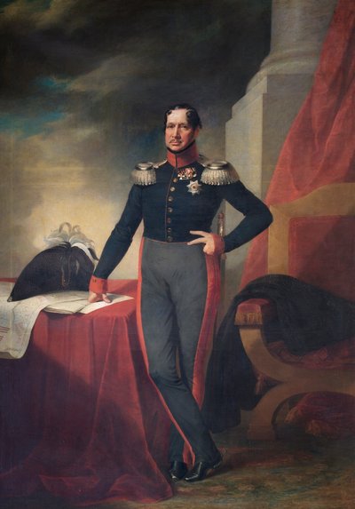 Frederick William III, Rei da Prússia, c.1830 (óleo sobre tela) de German School
