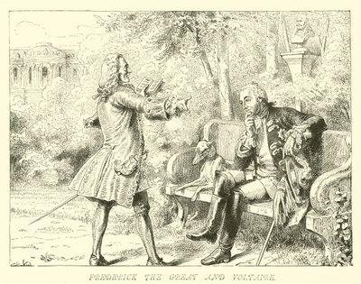 Frederico o Grande e Voltaire de German School