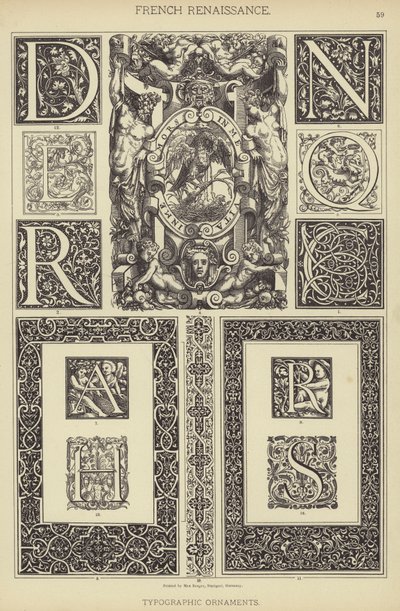 Renascença Francesa, Ornamentos Tipográficos (cor litográfica) de German School
