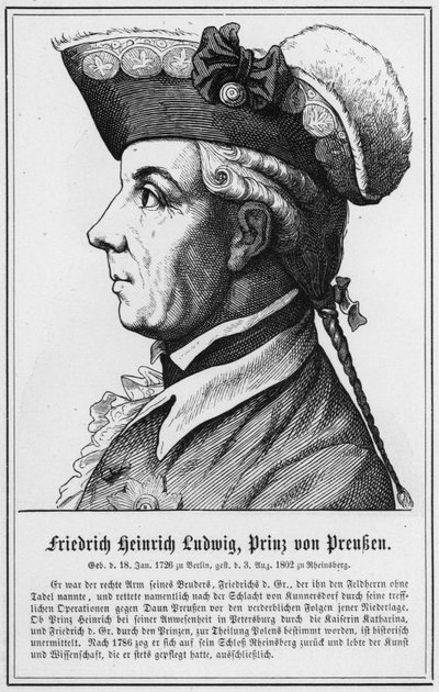 Friedrich Heinrich Ludwig, Príncipe de Preuben (gravura) de German School