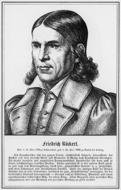 Friedrich Ruckert (gravura) de German School
