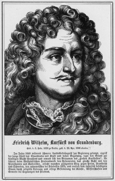 Frederick William, Eleitor de Brandenburgo (gravura) de German School