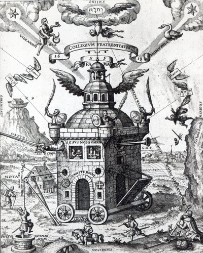 Frontispício da Fama fraternidade faculdade por Theophilus Schweighardt de 1618 de German School