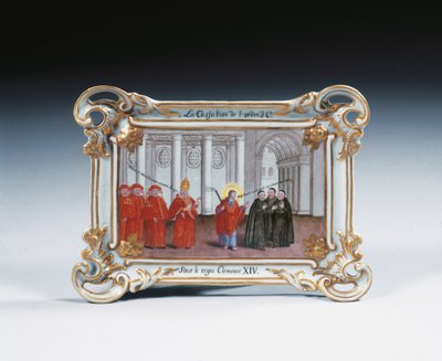 Furstenberg ou Volkstedt documentário placa rocaille (porcelana) de German School