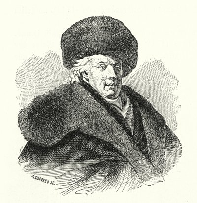 Gavrila Dershavin, poeta russo (gravura) de German School
