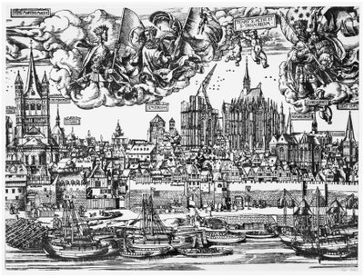 Vista Geral de Colônia, 1531 de German School