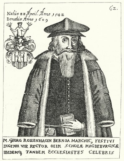 Georg Rollenhagen, dramaturgo alemão (gravura) de German School