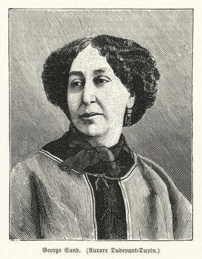 George Sand, romancista francês (litho) de German School