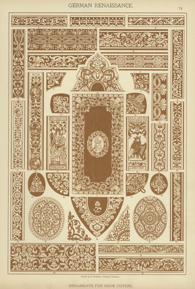 Renascença Alemã, Ornamentos para Capas de Livros (cor litho) de German School