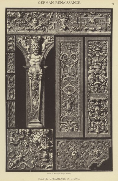 Renascença Alemã, Ornamentos Plásticos em Pedra (cor litho) de German School