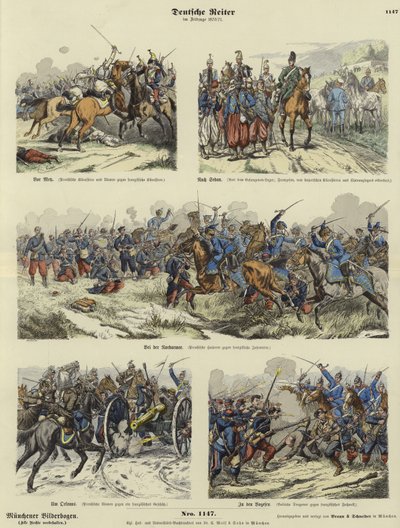 Cavalaria Alemã da Guerra Franco-Prussiana, 1870-1871 de German School