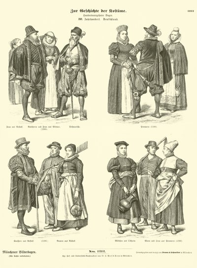 Trajes alemães, século 16 de German School
