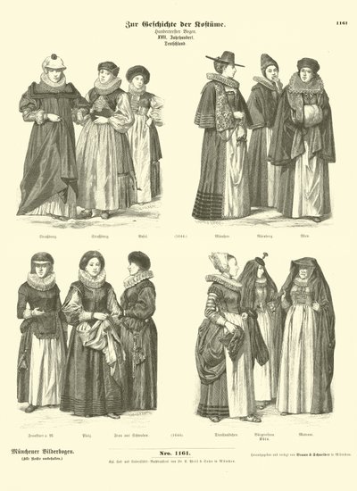 Trajes alemães, do século 17 de German School