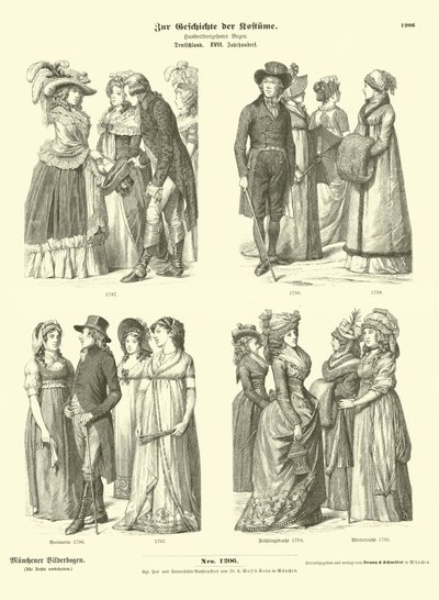 Trajes alemães, final do século XVIII de German School