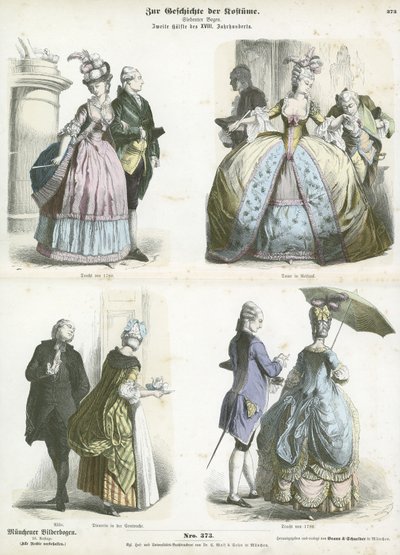 Trajes alemães, segunda metade do século XVIII de German School