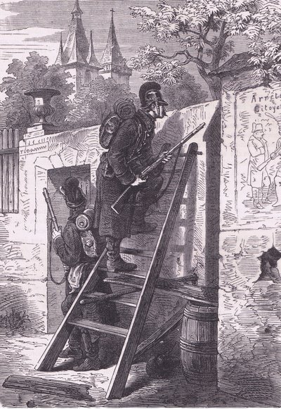 Festa de exploração alemã, Cassells History of the War between France and Germany publicado por Cassell and Company Limited, c.1890 (litho) de German School