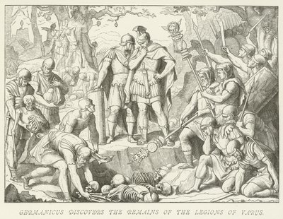 Germanicus descobre os restos das legiões de Varus de German School