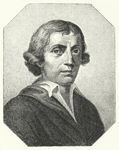 Giuseppe Parini, satirista e poeta italiano (gravura) de German School