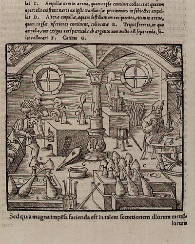 Fabricação de vidro, a partir de um Livro de Ofícios de German School