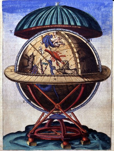 Globus magnus oricalchicus in "Astronomiae instituatae machanicia" de Tycho Brahe (1546 - 1601), Wandsbeck de German School