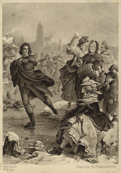Goethe em Frankfurt (litografia) de German School