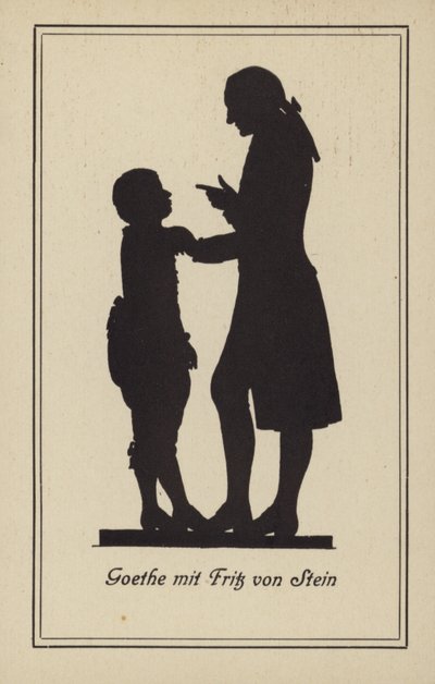 Goethe com Fritz von Stein (litografia) de German School