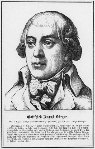 Gottfried August Burger (gravura) de German School