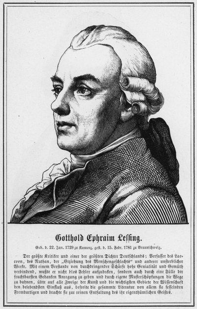 Gotthold Ephraim Lessing (gravura) de German School