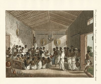 Grandes simpósios dos Ras of Tiger na Abissínia (gravura colorida) de German School