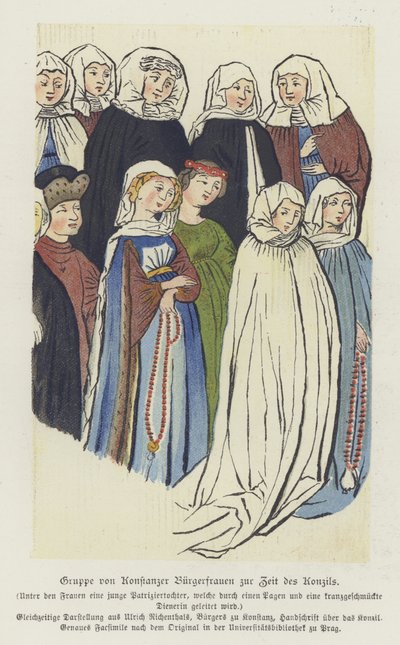 Grupo de mulheres de Constança do tempo do Conselho de Constança de German School