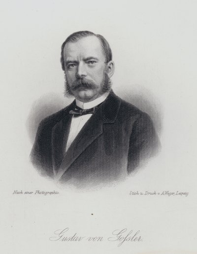 Gustav von Gossler, advogado e administrador alemão (gravura) de German School