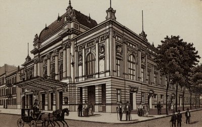Hamburgo: Deutsches Schauspielhaus, O Teatro Alemão (litho) de German School