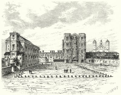 Hampton Court Palace, Richmond upon Thames (gravura) de German School