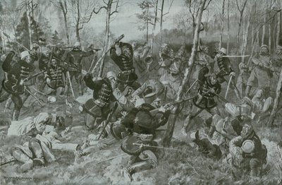 Combate corpo-a-corpo entre os hussardos e os russos em Birkenwalde de German School