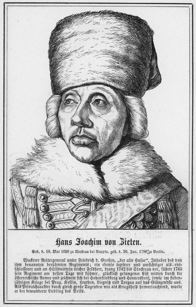 Hans Joachim von Zieten (gravura) de German School