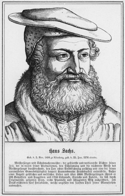 Hans Sachs (gravura) de German School