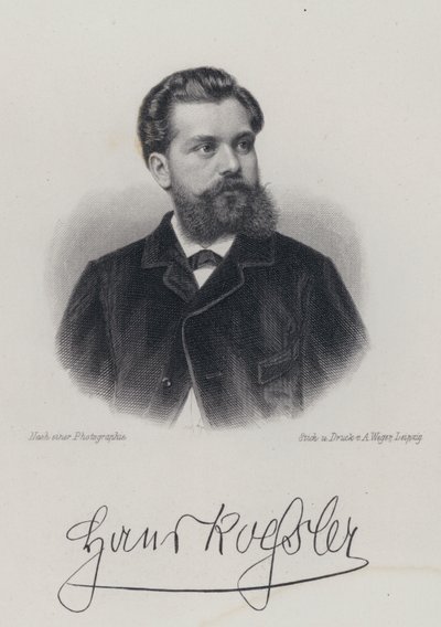 Hans von Koessler, alemão, compositor, maestro e professor de música (gravura) de German School
