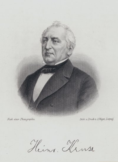 Heinrich Kruse, dramaturgo e publicitário alemão (gravura) de German School