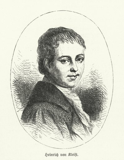 Heinrich von Kleist, poeta, dramaturgo, romancista e contista alemão (litho) de German School