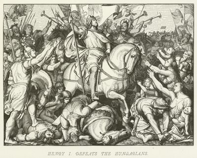 Henry I derrota os húngaros de German School