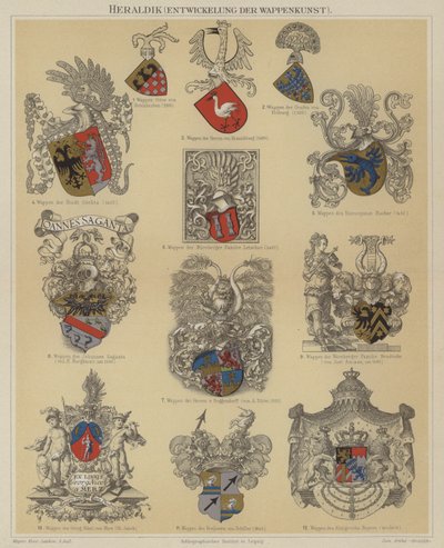 Heráldica (cor litho) de German School
